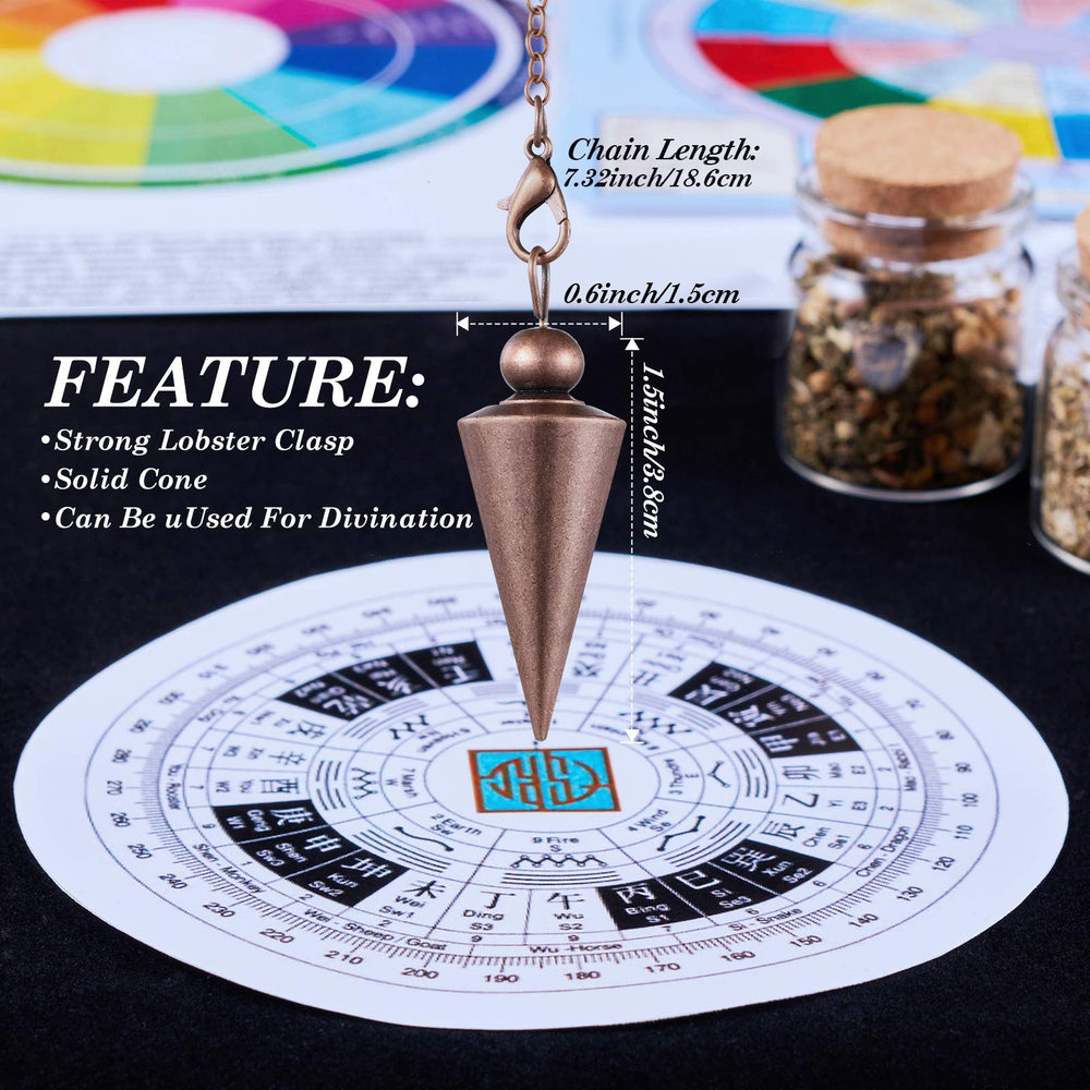 Hicarer copper dowsing pendulum gold, a graceful tool for energy alignment.