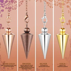 Hicarer copper dowsing rose gold pendulum, perfect for divination practice.