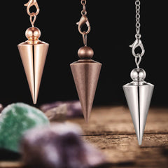 Hicarer copper dowsing point pendulum silver, supports focus during mindfulness sessions.