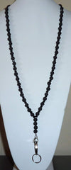 Hidden Hollow Beads id badge holder display with beaded lanyard enhancing professional style