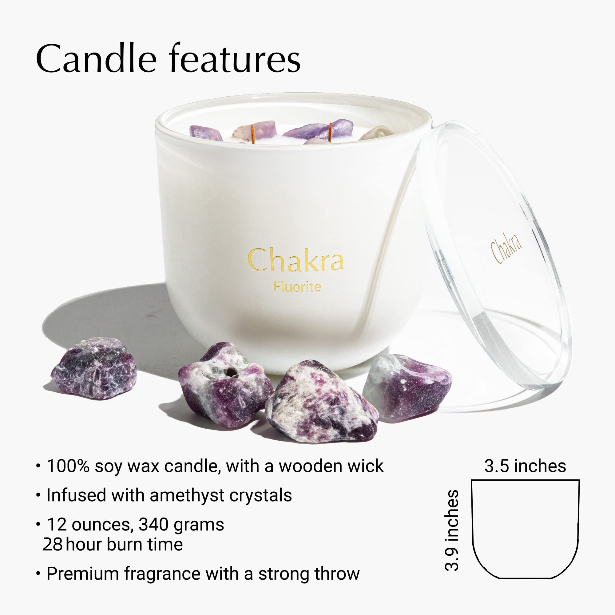 Hidden Label glass jar reveals real crystals for DIY reuse after burning.