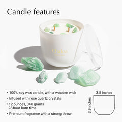 Hidden Label candle with two wooden wicks for even melt and clean burn