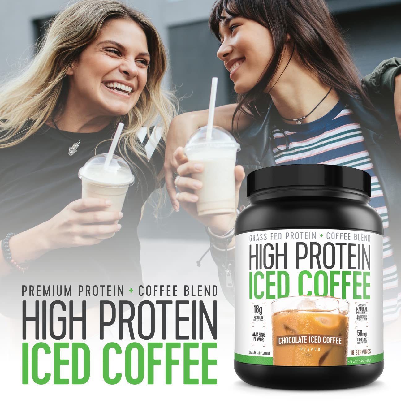 High Protein Coffee chocolate iced coffee creamy-milk shot demonstrates easy mixability.