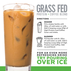 High Protein Coffee chocolate iced coffee ingredients with stevia emphasize clean sweetness.