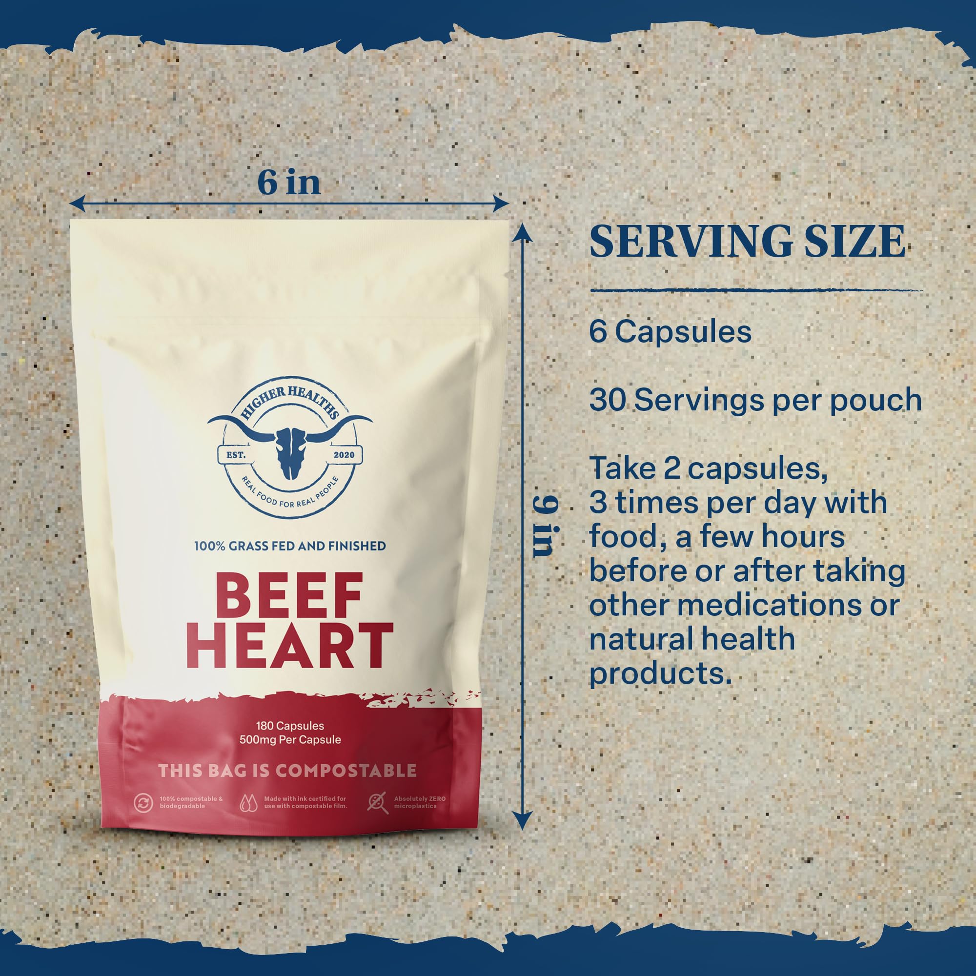 Higher Healths beef heart image representing daily organ support routines