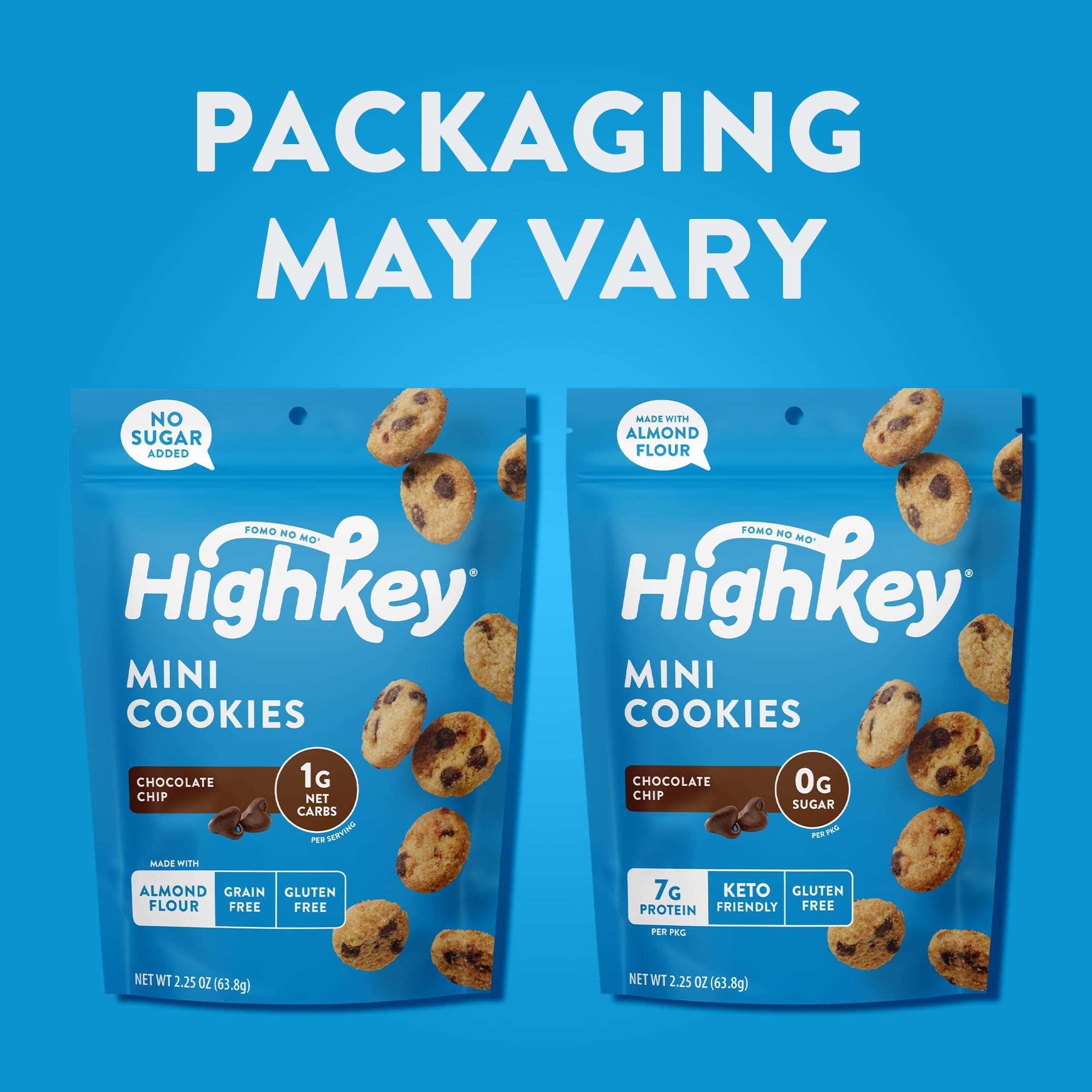 Aromatic butter and chips scent from HighKey cookies for a comforting snack.