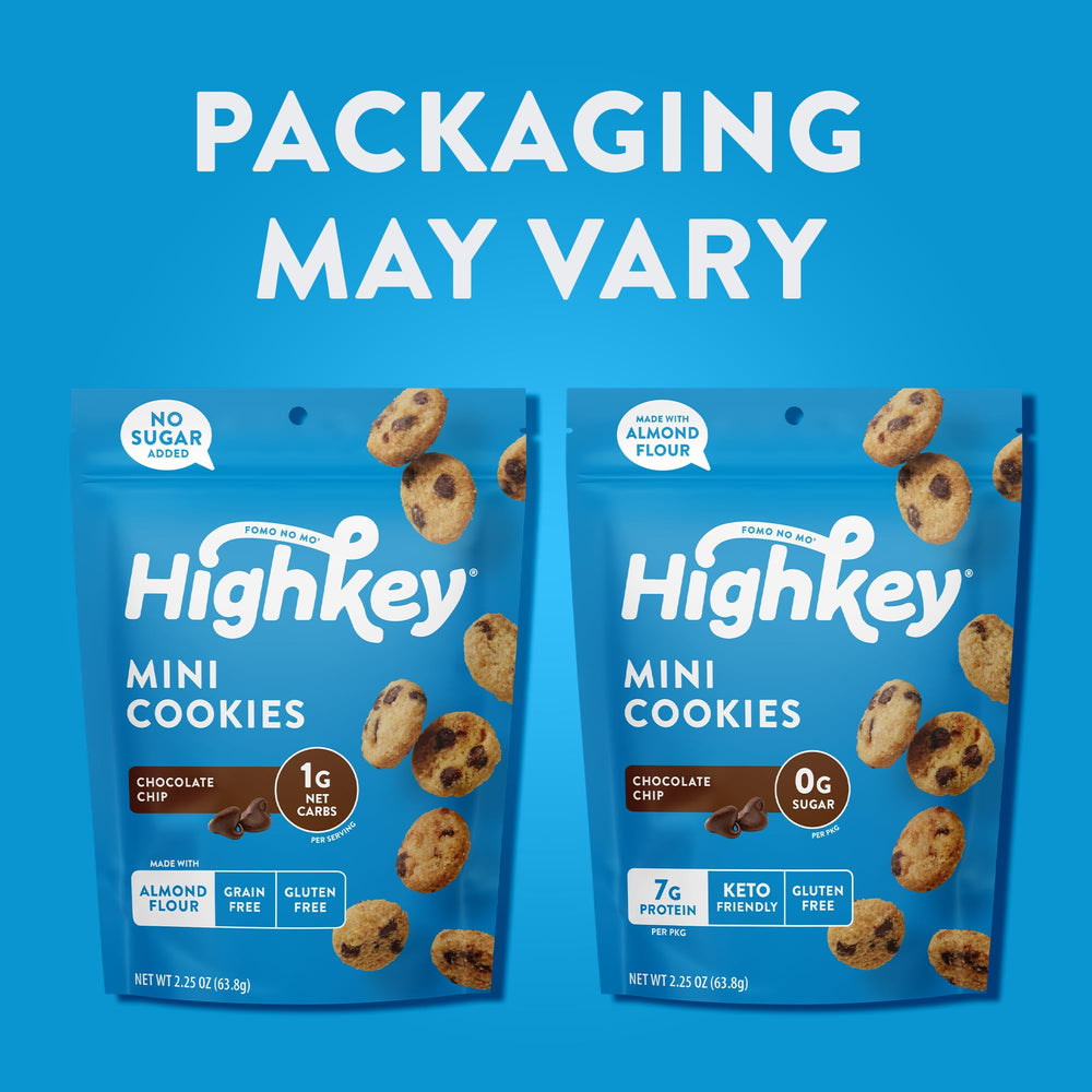 Aromatic butter and chips scent from HighKey cookies for a comforting snack.