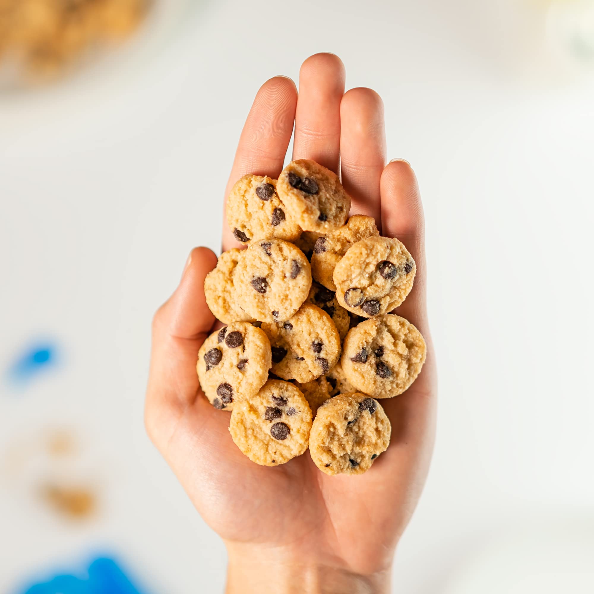 Arcade edition packaging featuring vibrant design with HighKey Keto Chocolate Chip Mini Cookies.