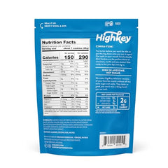 HIGHKEY Snickerdoodle ingredients close-up highlights monk fruit and erythritol.