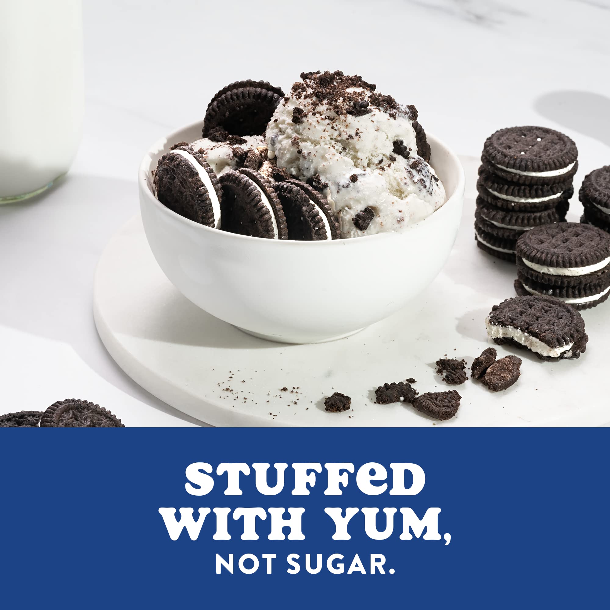 HIGHKEY cookie dipped in milk for a classic snack moment.