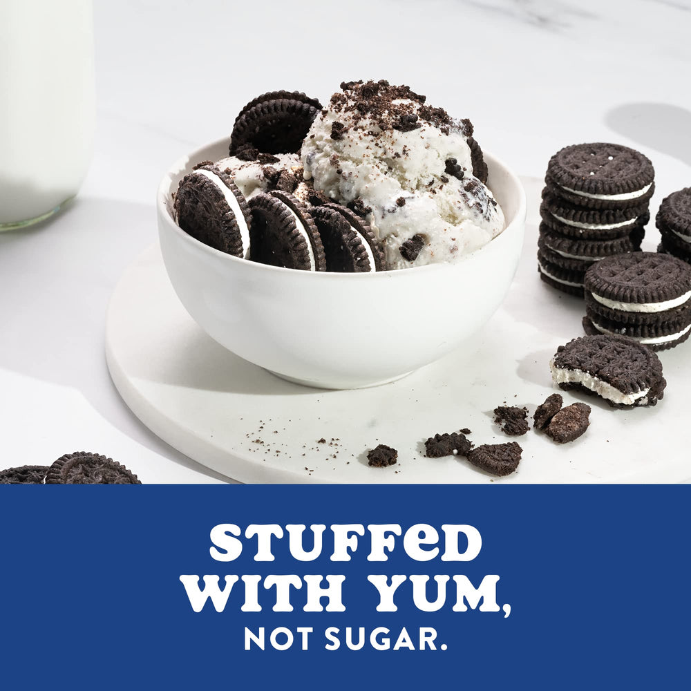 HIGHKEY cookie dipped in milk for a classic snack moment.