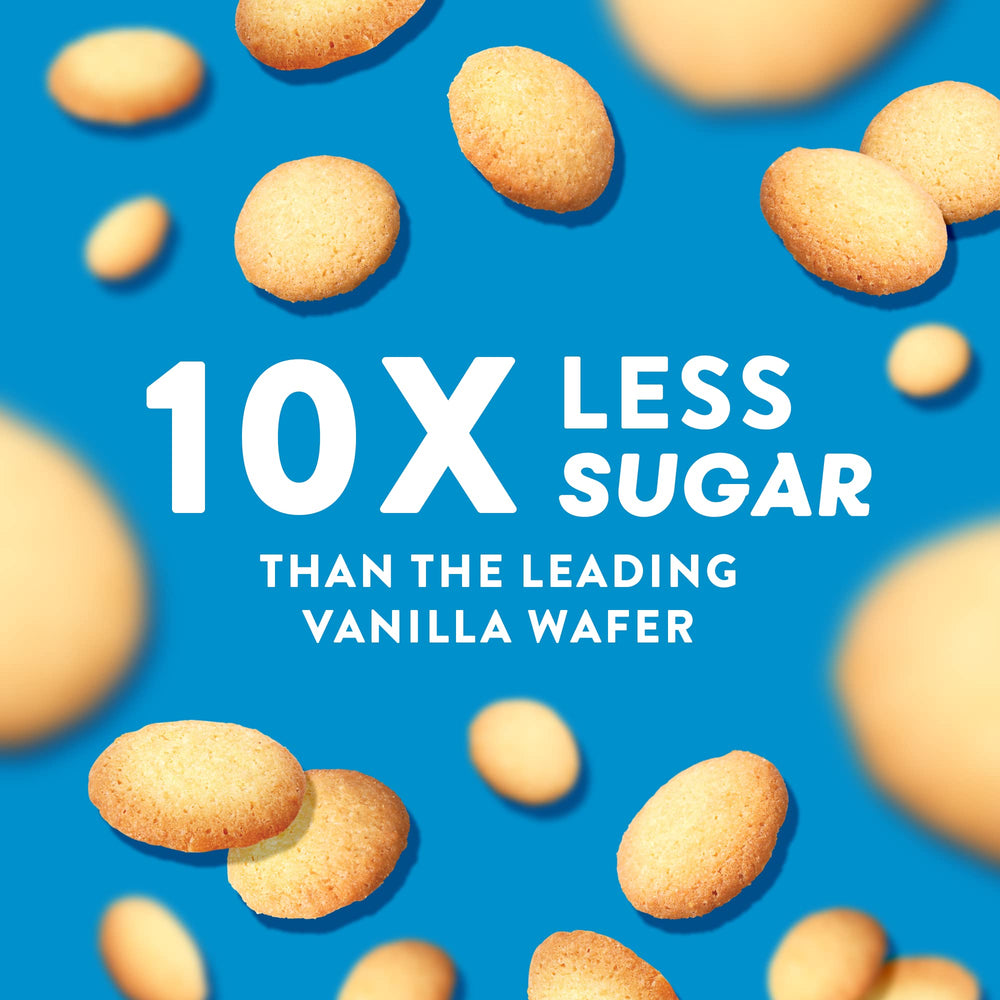Close-up of crisp vanilla wafers showing butter-rich texture.