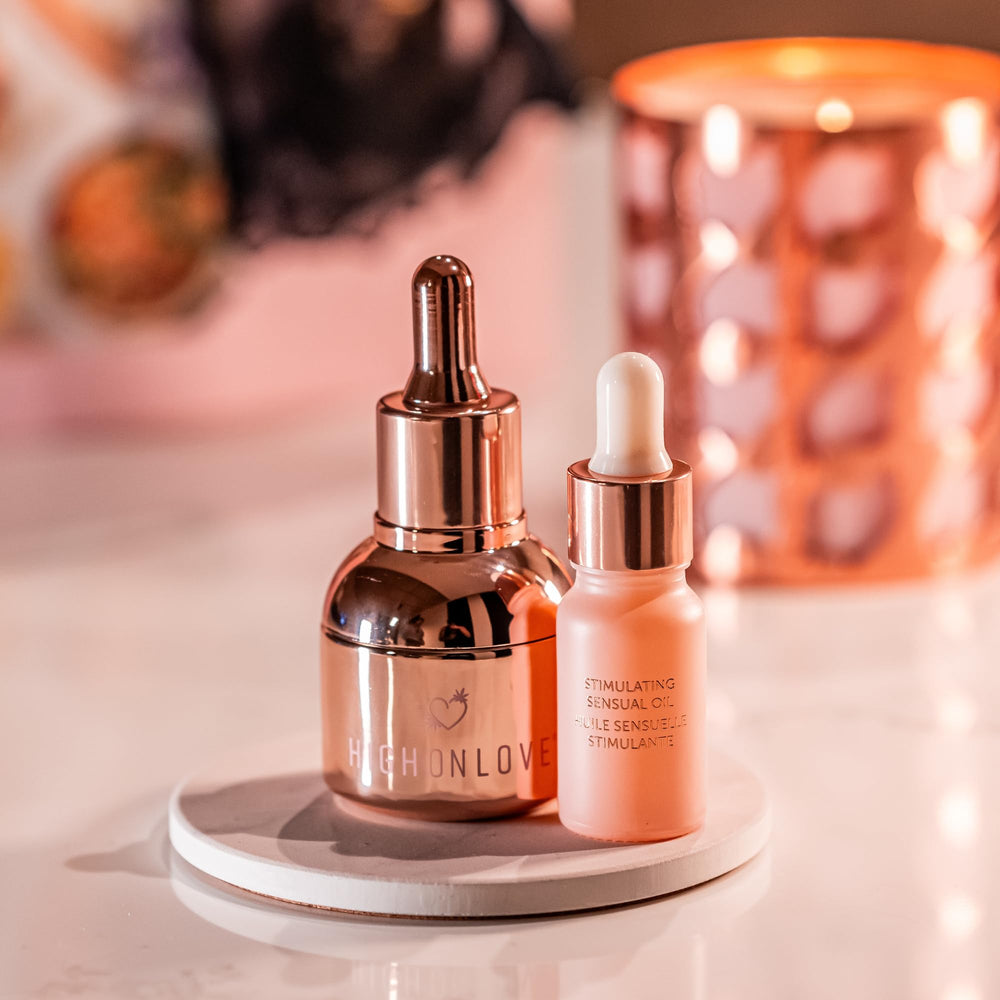 Premium natural formula shown in HIGHONLOVE O Oil packaging