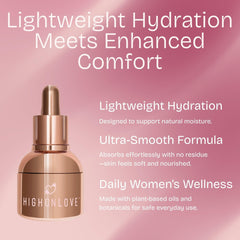 HIGHONLOVE O Oil rose-gold packaging sits elegantly on a vanity.