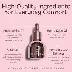 HIGHONLOVE O Oil silky texture shown for easy, comfortable application.