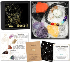 Hihealer Scorpio zodiac gift box with premium packaging for special occasions.