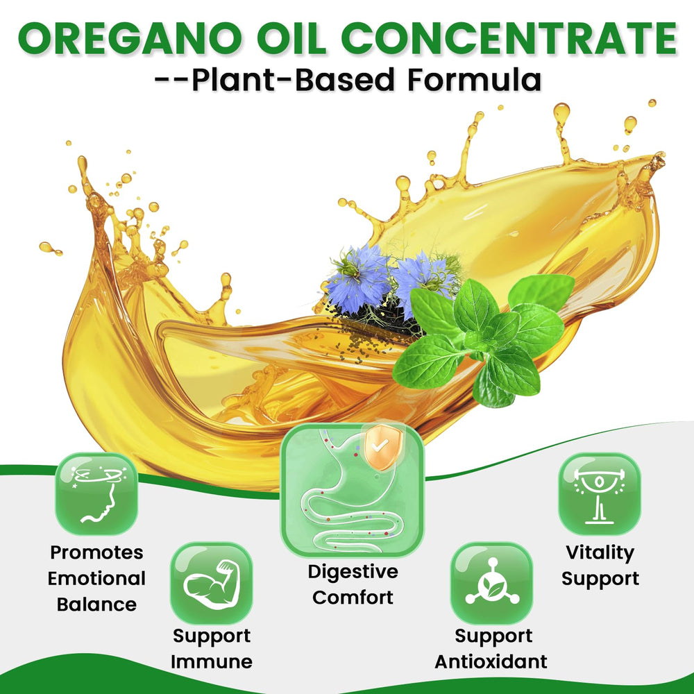 HIIHONE oregano oil extract visual indicating plant based source.