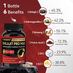 HIILEATHY Shilajit capsules closeup for daily energy and focus