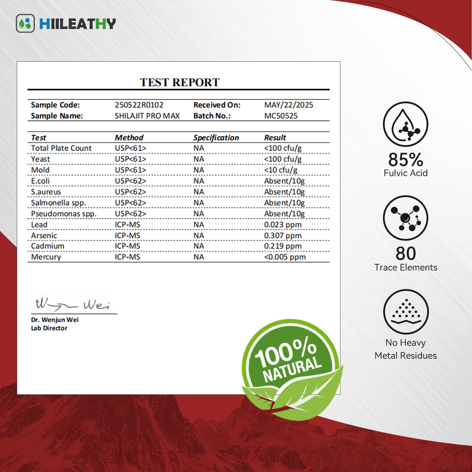 HIILEATHY Shilajit made in USA facility underscoring quality control