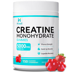 Hiiwell Creatine Monohydrate Gummies bottle-front for easy on-the-go supplementation.