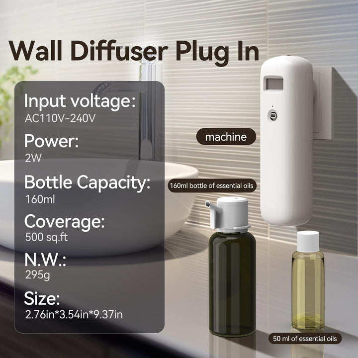 Hijoc diffuser includes 50ml essential oil for immediate use