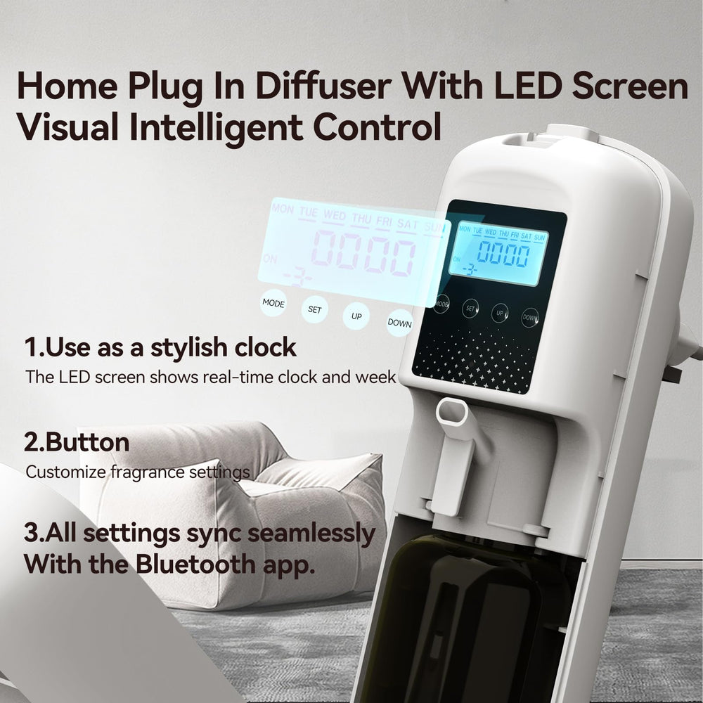 Hijoc diffuser app control on smartphone enables scheduling and precise misting