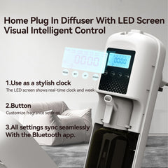 Hijoc diffuser app control on smartphone enables scheduling and precise misting