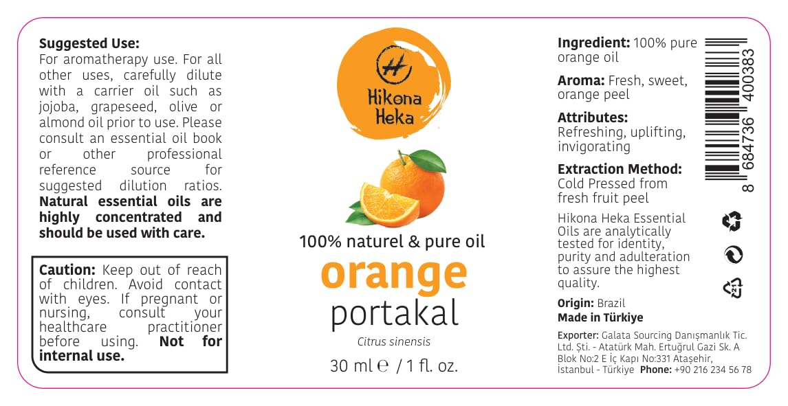 Hikona Heka bergamot oil bottle with sophisticated citrus notes.