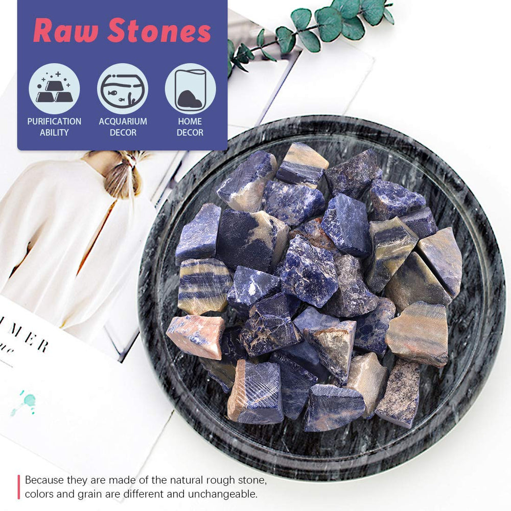 Hilitchi blue-vein rough stone for cutting and wire wrapping projects.