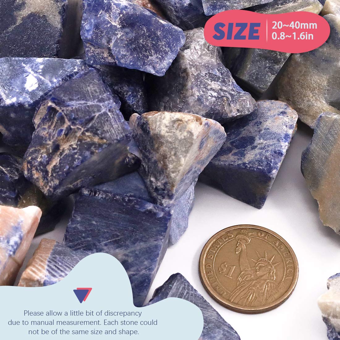 Hilitchi blue-vein rough stone ideal for tumbling and shaping rough crystals.