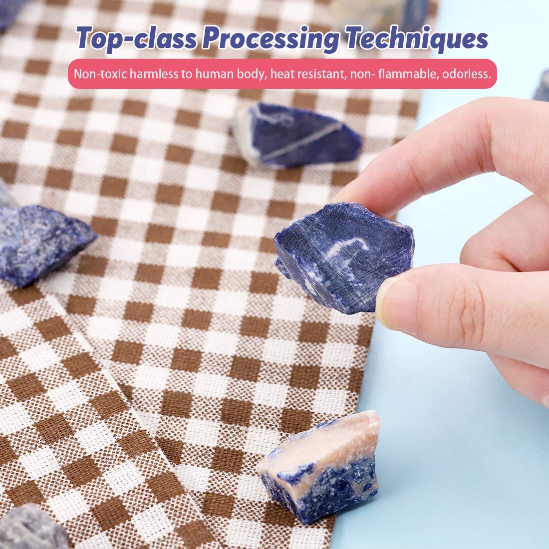 Hilitchi blue-vein rough stone for Wicca, Reiki, and crystal work.