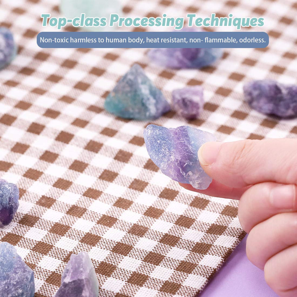 Hilitchi fluorite bundle showing varied colors suitable for crystal mining and display.