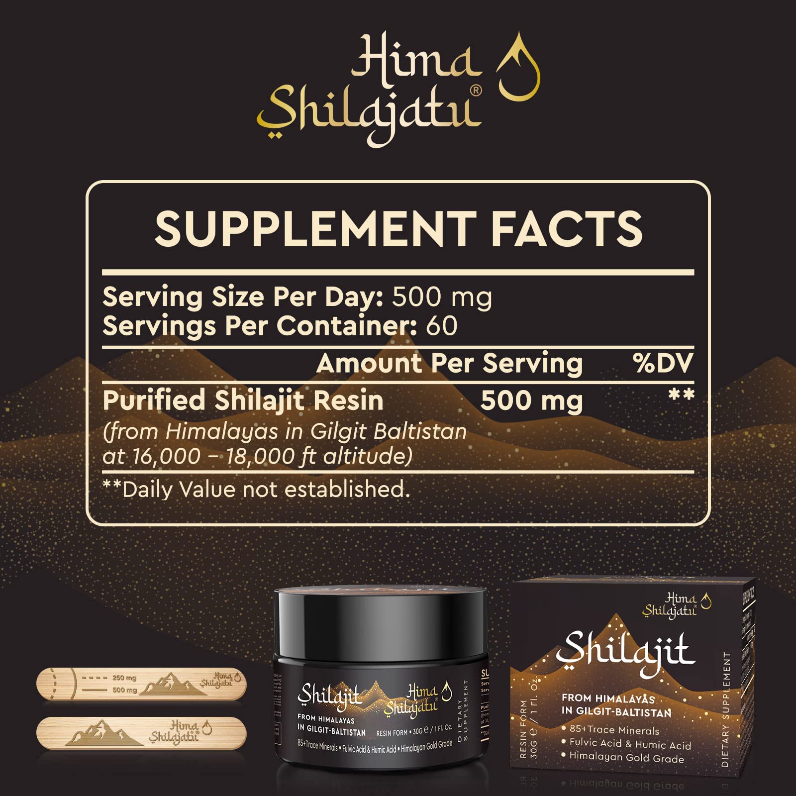 Hima Shilajatu resin pour capturing smooth texture and dosing convenience