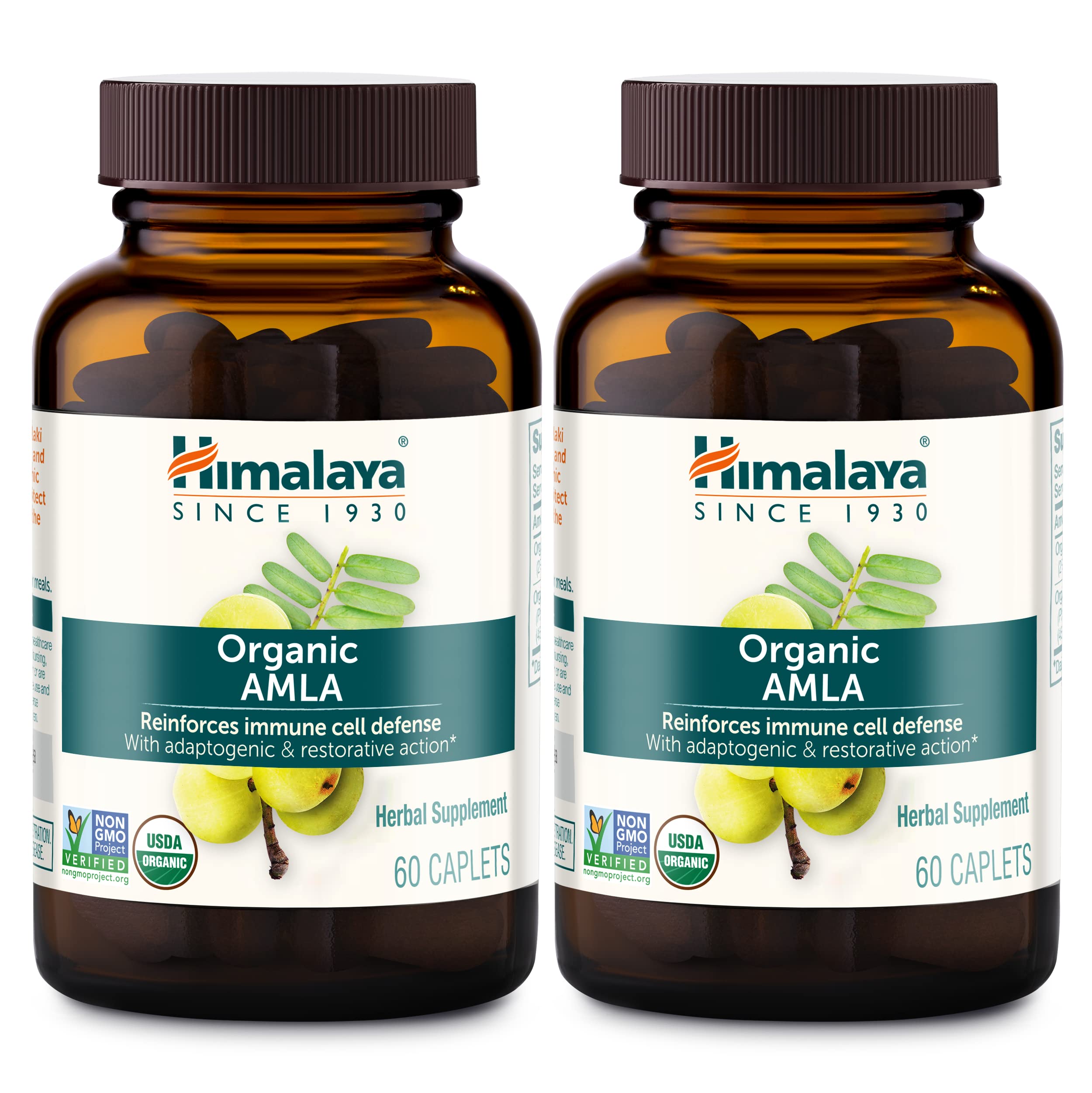 Himalaya Amla bottle closeup highlighting organic quality.