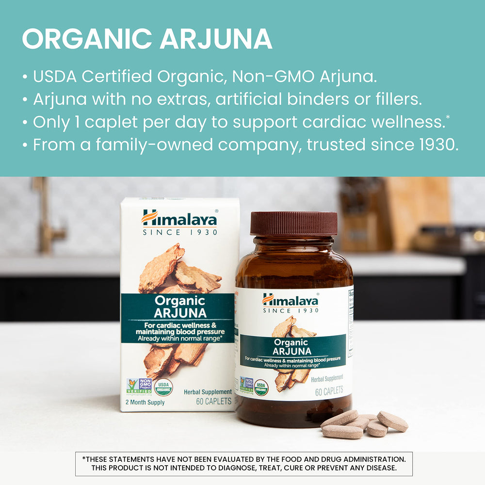Himalaya Arjuna capsules ready for daily heart health support.