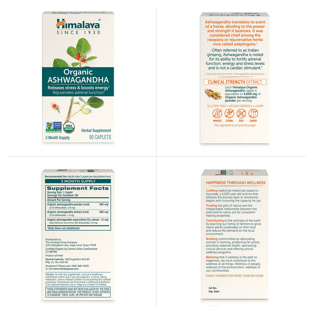 Himalaya packaging and box displaying branding and product information