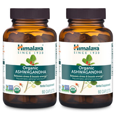 Himalaya Ashwagandha root bottle close-up for daily stress support capsules