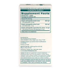 Himalaya Ashwagandha root powder close-up highlights high potency root blend for focus.