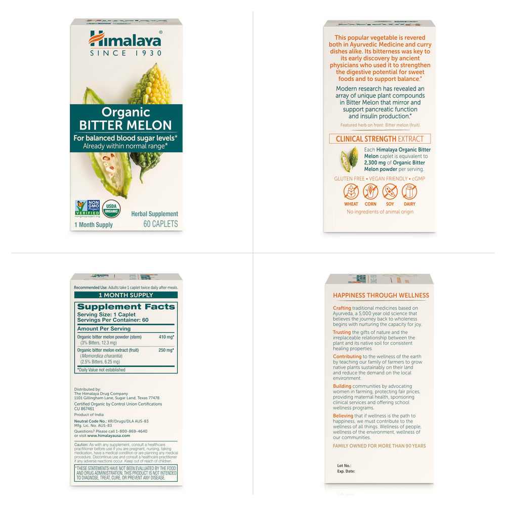 Himalaya Bitter Melon bottle study scene conveys clinical formulation credibility