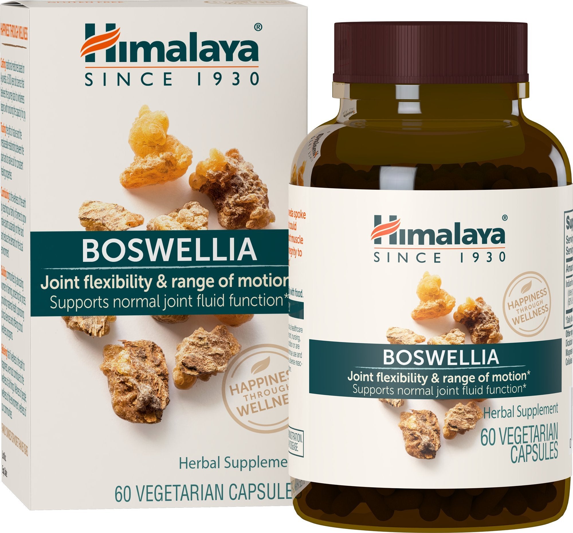 Himalaya Boswellia bottle with label promoting daily mobility and joint comfort