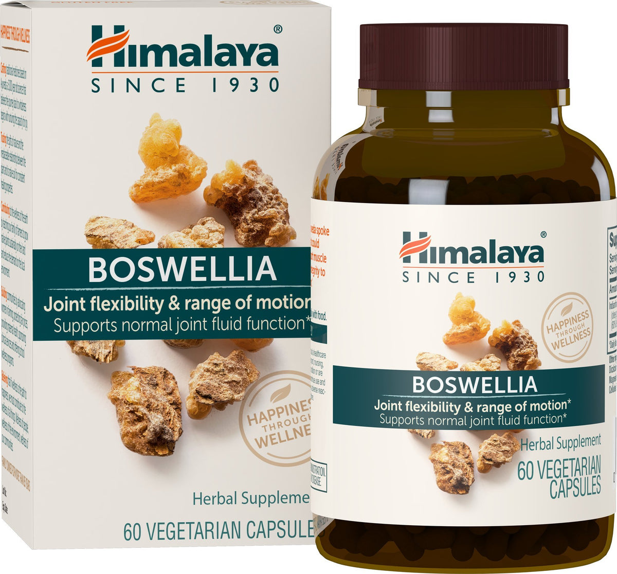 Himalaya Boswellia bottle with label promoting daily mobility and joint comfort