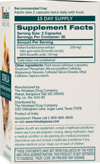 Himalaya Boswellia capsules close-up highlighting 250 mg per capsule