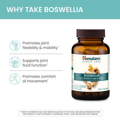 Himalaya Boswellia packaging highlights vegan capsule quality.