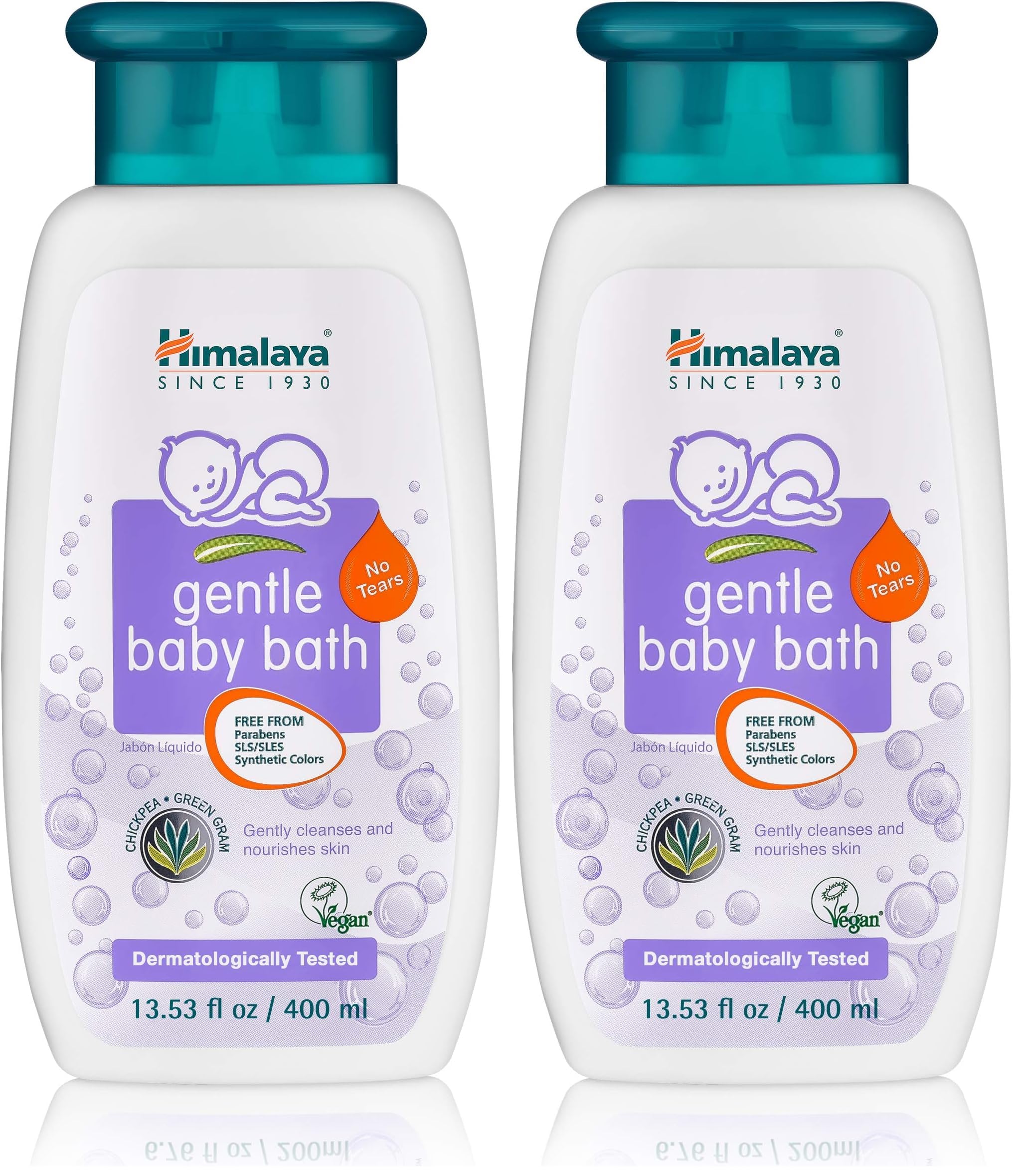 Himalaya Gentle Baby Bath bottle front view for gentle cleansing