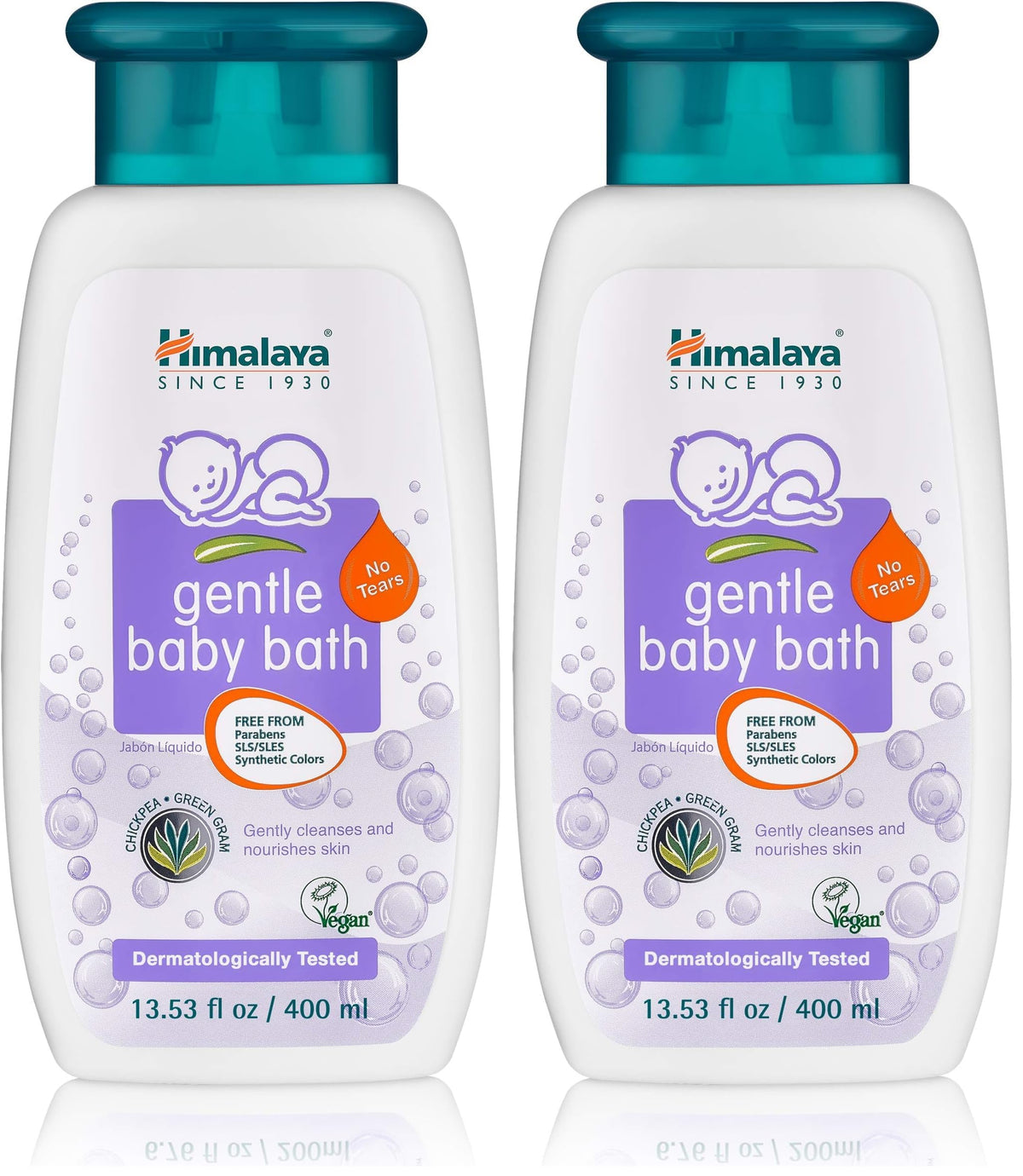 Himalaya Gentle Baby Bath bottle front view for gentle cleansing