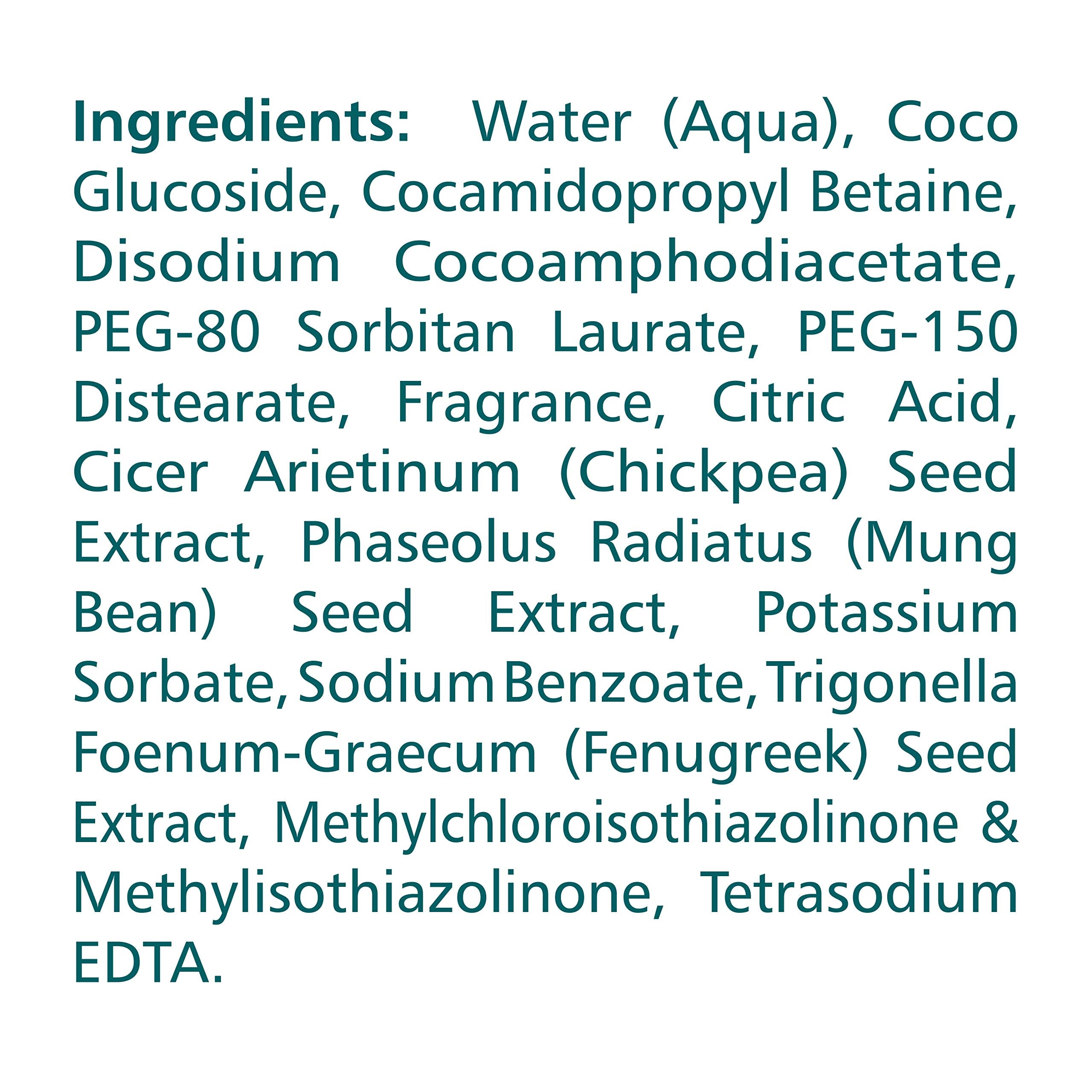Himalaya Gentle Baby Bath close-up ingredients show chickpea and green gram