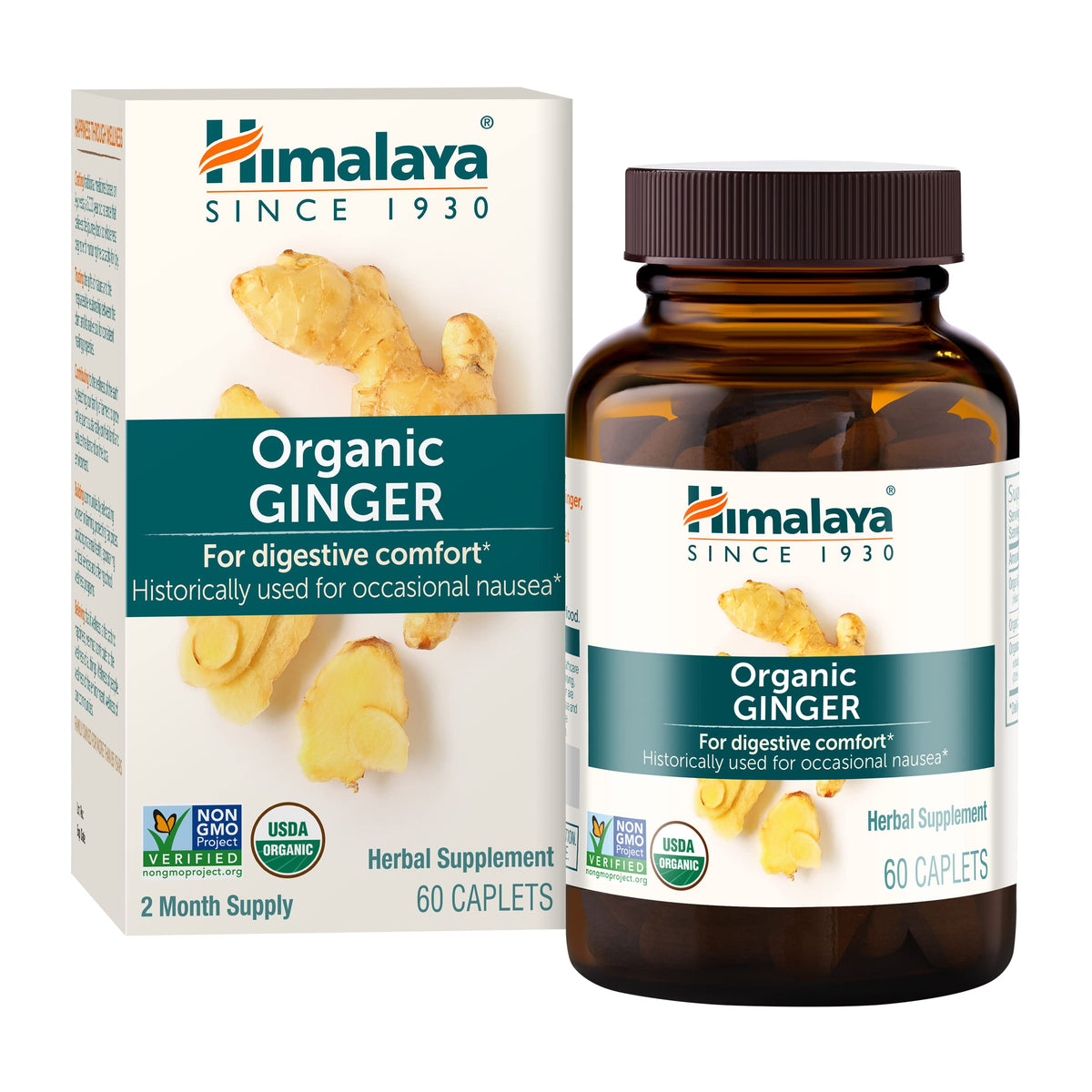 Himalaya Ginger bottle shown for daily digestive support.