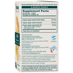 Himalaya Ginger capsules close-up highlighting gut wellness benefits.