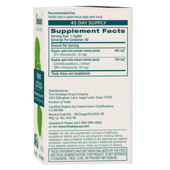 Himalaya Gotu Kola capsules closeup highlighting 650 mg caplets for daily use.