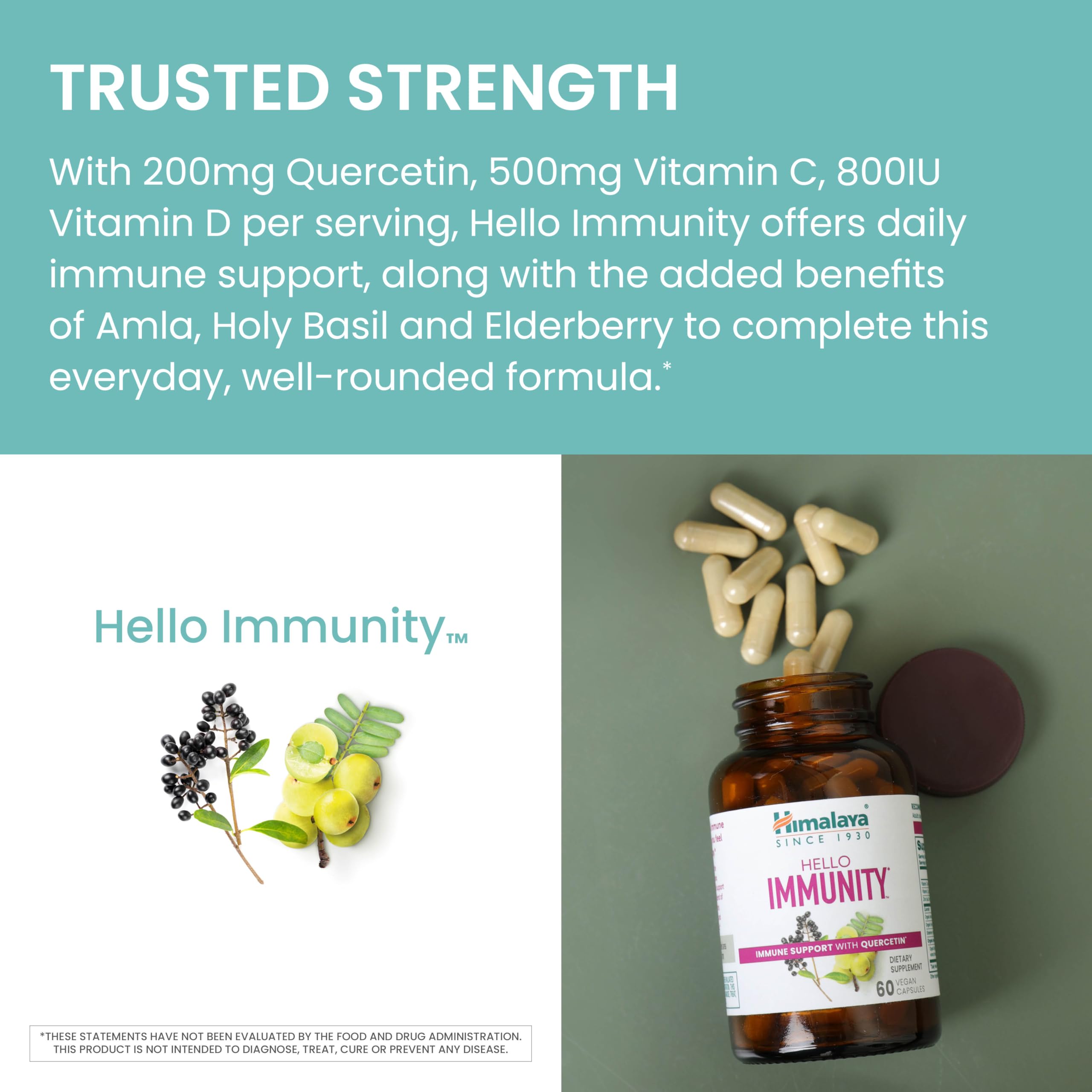 Person taking a daily caplet during morning routine with Himalaya Hello Immunity